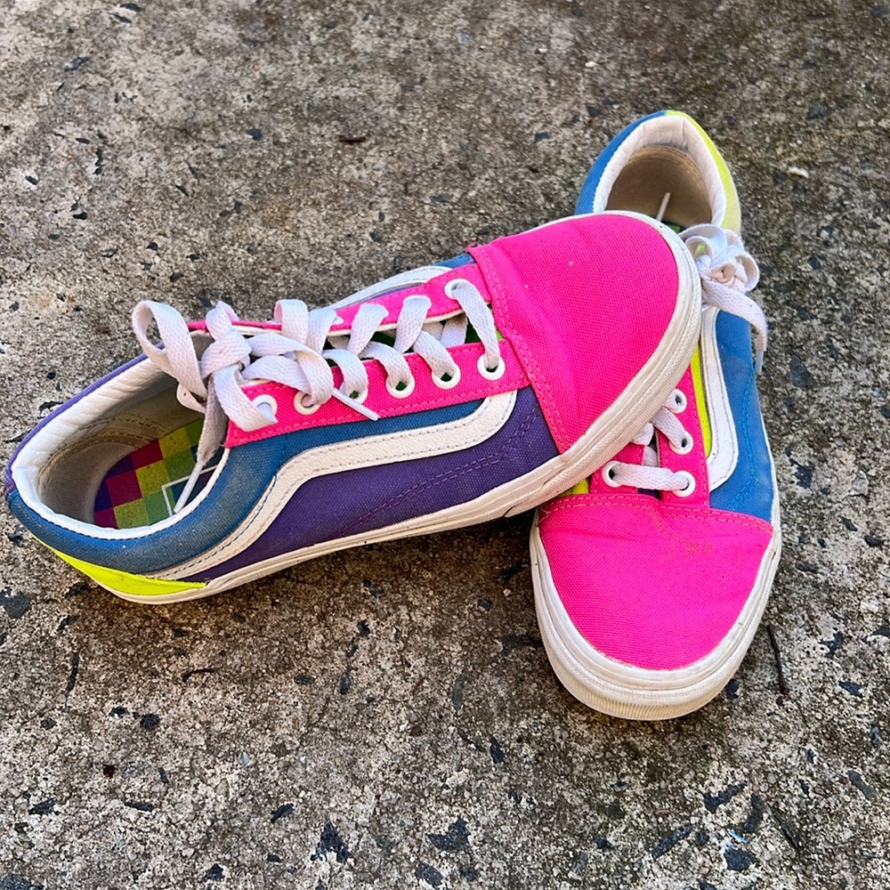 Vans women neon sneakers